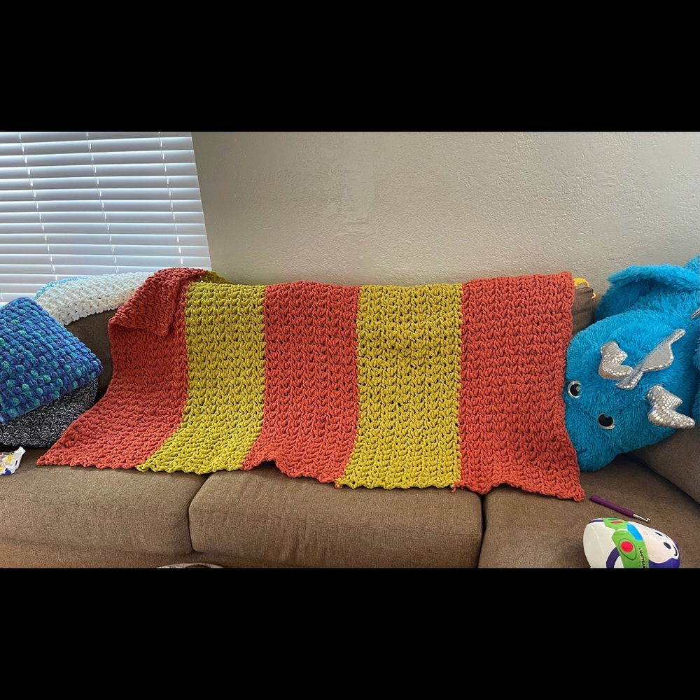 Homemade crochet blanket